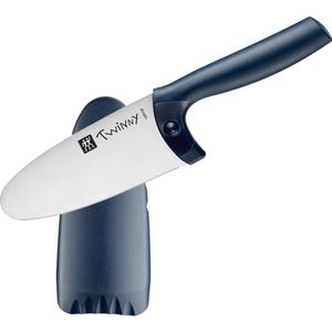 Profesionálny kuchynský nôž ZWILLING z nehrdzavejúcej ocele s puzdrom na kuchársky nôž modrý Twinny 10 cm