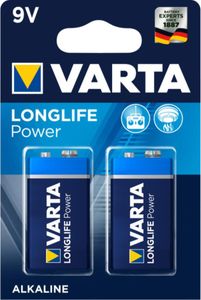 VARTA 04922121412 Batterie Alkaline, E-Block, 6LR61, 9V