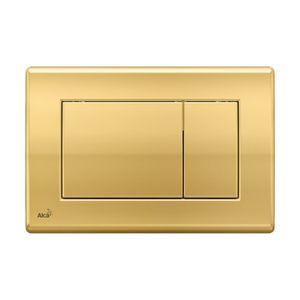 Drückerplatte für WC Vorwandelemente WC-Spüle Weiss Quadro 3L/6L Betätigungsplatte Platte : Farbe - Gold