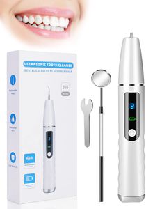 Topchances Zahnreinigung Set, Ultraschall Zahnsteinentferner für Pflege von Zahn Zuhause, 4 Köpfe und 3 Modi, USB Wiederaufladbar
