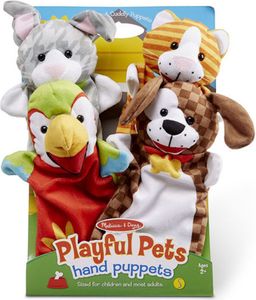 Handpuppen verspielt Haustiere 4 Tiere