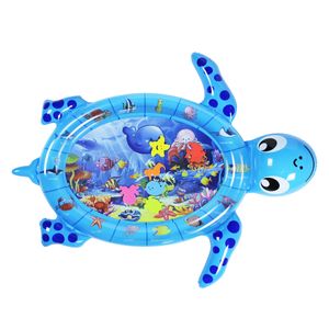 Baby-Wasserspielmatte, Wasserkissen, kann zu jeder Jahreszeit für Säuglinge, Kleinkinder, frühe Entwicklung, Schildkröte verwendet werden