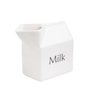 Milchkanne Milchkrug NELSON Milchshake weiß mit Aufschrift 0,2 l HOMLA