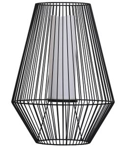 Dehner Solar-Laterne Vilaflor, warmweißes Licht, Ø 38 cm, Höhe 51 cm, schwarz