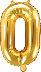 Folienballon Zahl „0“, 35cm, gold