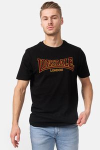 Lonsdale London Tričko Classic Pánské 111001 Slim Fit černé červené modré oxblood a zelené - M / Black 1000