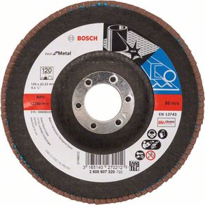 Bosch Fächerschleifscheibe Best for Metal gewinkelt X571 125x22,23 K 120