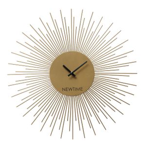 BOLTZE Wanduhr "Grova" aus Metall in gold H40cm, Uhr, Sonne