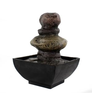 Brunnen-Set mit Stromstecker und Pumpe Stein-Figur 13cm x 17cm