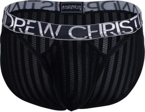 Andrew Christian - Pánské slipy - MIDNIGHT MESH BRIEF W/ ALMOST NAKED® - černé - 1 x velikost L