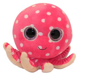 TY Beanie Boo plyšová hračka Chobotnice Ollie růžová se třpytivýma očima 20 cm