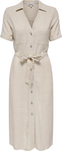 ONLY Hemdkleid mit Gürtel und V-Ausschnitt, kurzärmlig Größe: M