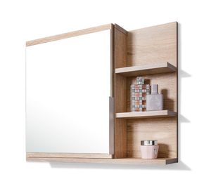 Badezimmer Spiegelschrank mit Ablagen, Badezimmerspiegel, Eiche Sonoma Spiegelschrank, R