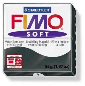 FIMO, Modelliermasse, Knete schwarz soft normal