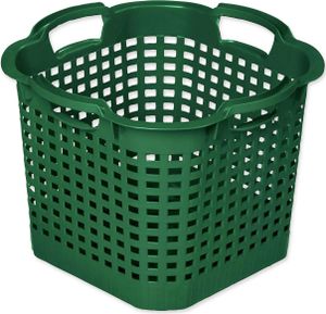 Gartenkorb grün 25 L Erntekorb 40cm Drehstapelkorb Laubkorb Kunststoffkorb Mehrzweckkorb Vorratskorb Obstkorb Kartoffelkorb