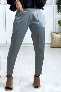 Damen Stretch Poptrash Pants Silk Design Hose Seiden Glatte Chino | L-XL