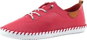 Lunar - Damen Leinenschuhe "St Ives", Leder GS285 (40 EU) (Himbeere)