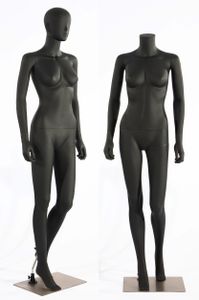 ženská figurína LF1-8 Abstraktná čierna lakovaná figurína v matnom tvare nosa a úst