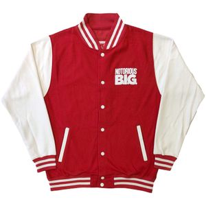 Biggie Smalls - "Reachstrings" Varsity-Jacket (US-College-Style) pre mužov/dámy Uni RO5538 (XL) (Red/White)