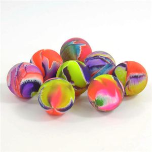 8 x Party Flummis Springball marmoriert bunt Bälle im Netz 35mm Kinder Mitgebsel