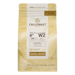 Callebaut Chocolate Callets white - W2 - 1 kg weiße feinste Schokolade aus Belgien