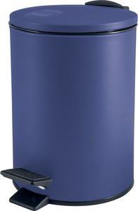 Spirella Kosmetikeimer 3 Liter Edelstahl mit Absenkautomatik und Inneneimer "Adelar" Badezimmer Mülleimer Softclose Abfalleimer dunkelblau