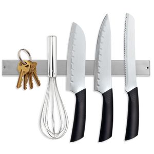 Jiubiaz Magnetleiste 2x Küchen Messerhalter Messer blöcke Magnetleiste Werkzeughalter Edelstahl 40cm