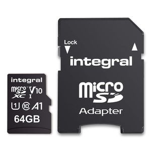 Integral ULTIMAPRO MICROSDHC/XC 90MB CLASS 10 UHS-I U1, 64 GB, MicroSD, UHS-I, 90 MB/s, Class 1 (U1), Schwarz