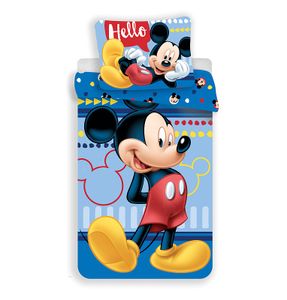 Disney Micky Maus Wende Bettwäsche Kopfkissen Bettdecke Micky 140x200 cm