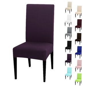 Stuhlhusse Stretch Pflaume elastischer Universal Stuhlüberzug Esszimmer Stuhlbezug Dehnbar, 1 Stück