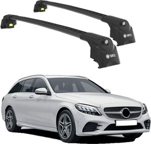 TURTLE DACHTRÄGER AIR-2 , Schwarz MERCEDES-BENZ C-CLASS S205 2015 - 2024 Kombi
