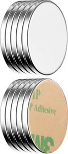 ECENCE Neodym Magnete 10 Stck. - runde Klebe-Magnete selbstklebend - 32x2mm - hochwertige NiCuNi-Be