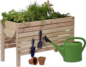 dobar Hochbeet mit Pflanzfolie Natur