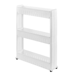 In And OutdoorMatch Küchenwagen Kaley - Polypropylen - Mit 3 Körben - 72x12x54,5 cm - Weiß -