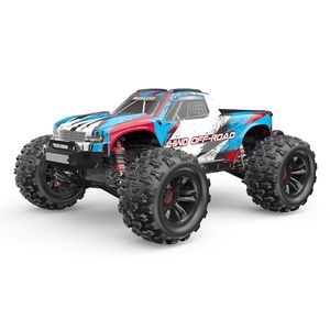 Ferngesteuertes Truck, MJX HYPER GO 16209 Bürstenlose RC-Truck im Maßstab 1:18 mit LED-Lichtern, 45km/h Hochgeschwindigkeits mit 2 Akkus, Farbe: Blau