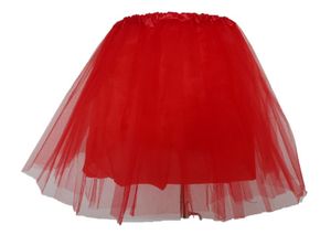 Tütü Tutu Ballettrock Tüll Tüllrock mit Unterrock Petticoat Ballett Rock mit Innenrock 5 Lagen 45cm Fasching Karneval Rot