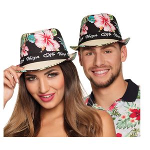 Sommer Hut Ibiza mit Blumen-Motiv KW 58 cm für Erwachsene