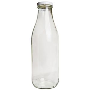 Milchflasche / Molkeflasche inkl. Deckel für 1 Liter