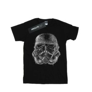 Star Wars - "Stormtrooper Scribble Helmet" T-Shirt für Jungen BI51161 (128) (Schwarz)