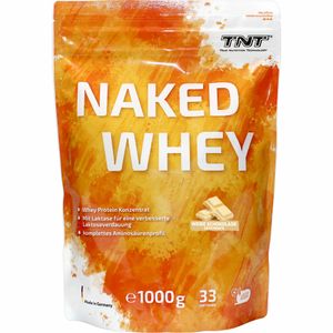 TNT (True Nutrition Technology) Naked Whey Protein Konzentrat mit Laktase 1000g Weiße Schokolade