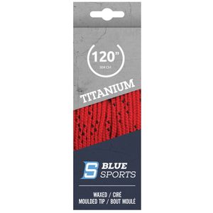 Blue Sports Schlittschuh Schnürsenkel, Titanium Eis Hockey Schnürsenkel, Sport Profi Schnürsenkel, gewachst, 304 cm, rot