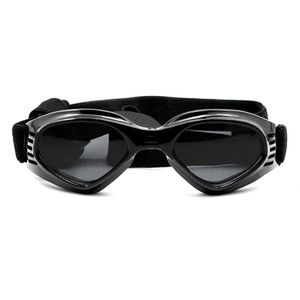 Hunde Sonnenbrille Hundebrille, UV Schutzbrille Wasserdichter Windschutz Staubschutz Nebelschutz Haustier Brille mit Verstellbarem Gurt für kleine und mittelgroße Hunde/Katzen Schwarz