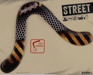 Boomerang STREET - 60 gr - Zweiflügler Bumerang für Linkshänder