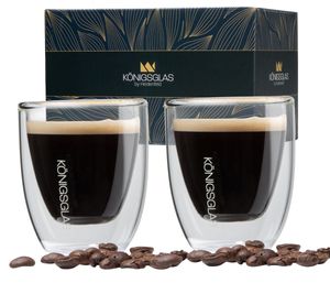 Königsglas Espresso, Espressogläser by Heidenfeld, 80 ml, 2er-Set, doppelwandig, handgefertigt