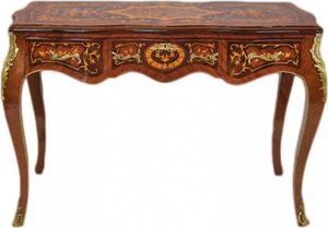 Casa Padrino Luxus Barock Schreibtisch Mahagoni Sekretär 120 cm - Antik Stil