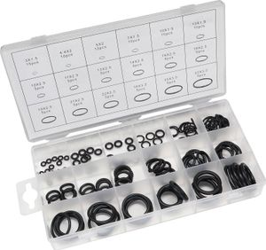 O-Ring-Dichtungen, O-Ringe - SET von 125 Stück SCHWARZ