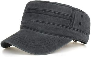 Uni Baseball Cap – Sommer Militär-Stil Snapback Hut mit UV-Schutz für Damen und Herren, Studenten – Flachdach Army Kappe für Sonne und Regen