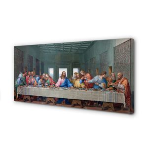 Leinwandbild - 100x50 cm - Wandkunst Bild - Art letzter Abendmahl