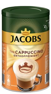 Jacobs Cappuccino Kaffee fein cremig entkoffeiniert Inhalt 220g