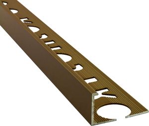 Alu L-Profil Fliesenschiene Fliesenprofil gold matt L270cm 10mm